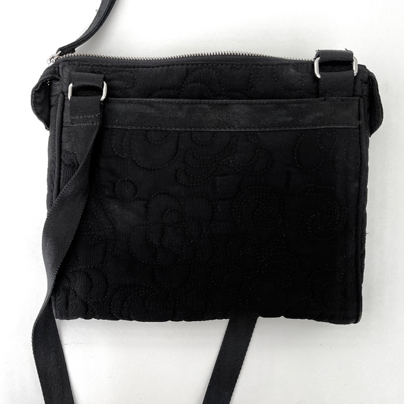 🔥🔥 Vera Bradley Black Quilted Crossbody Messenger Shoulder Bag adjusta… - Picture 3 of 8